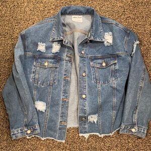 Cute Distressed Jean Jacket
